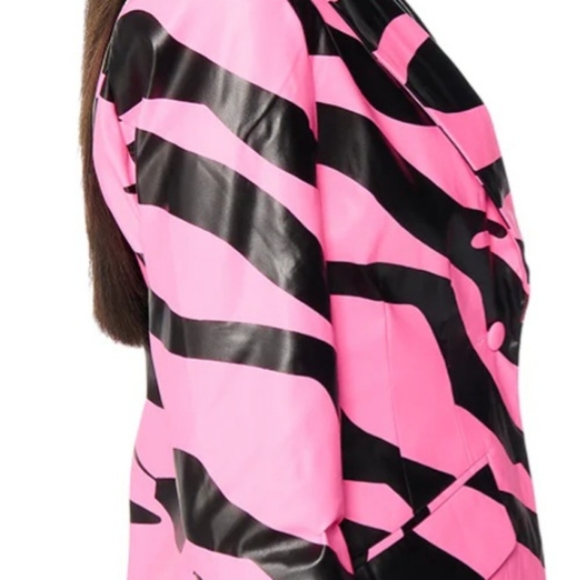 💘💞NEW ARRIVAL - Akira Pink Zebra print Faux Leather Jacket - Size 2X💗❤️🩹 - Picture 3 of 3